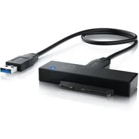 Aplic SATA 1/2/3 Festplatten Konverter Kabel mit Netzteil, USB 3.0 Computer-Adapter SATA zu USB 3.0 Typ A, für SSD SATA I II III 2,5 Zoll 6,35cm HDD 3,5 Zoll 8,89cm Laufwerke
