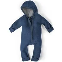 Ehrenkind Overall Walkoverall Baby aus Merino Schurwolle mit Reißverschluss (Jeansblau, Gr. 50-56) Wollwalk Overall Baby 50/56