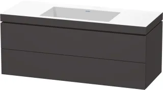 Duravit L-Cube c-bonded Set wandhängend Graphit Supermatt 1200x480x500 mm - LC6929N8080 LC6929N8080