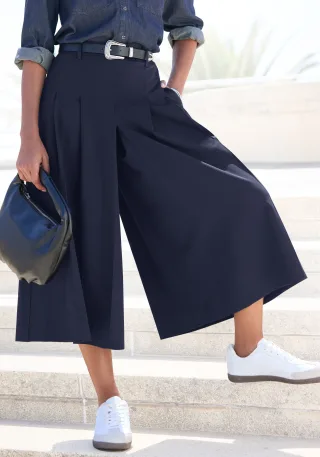 LASCANA Hosenrock mit Bundfalten, Anzughose, business chic