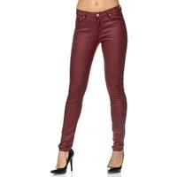 Elara Lederimitathose Kunstleder Hose