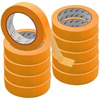 ARLI Kreppband 10x Kreppband Goldband 30 mm x 50m Acrylat ECO (10er Set, 10-St., Rollen) Acrylat Abdeckbänder für Maler und Lackierer economy