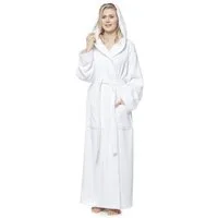 Arus Damenbademantel Pandora, extra lang, mit Kapuze, 100% Baumwolle, für Spa & Zuhause, langform, 100% Baumwolle, Kapuze, Gürtel, mit Kapuze, extra lang, 100% Baumwolle