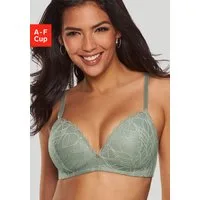 LASCANA Bralette-BH ohne Bügel mit feiner Spitze mit Blättermotiv, Dessous