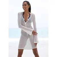 LASCANA Strickkleid mit langen Ärmeln, modisches Strandkleid