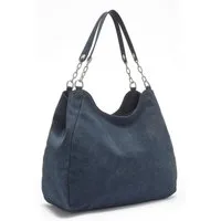 Vivance Schultertasche Henkeltasche, Damentasche, Shopper, Einkaufstasche, Handtasche, mit silberfarbenen Ketten-Details VEGAN
