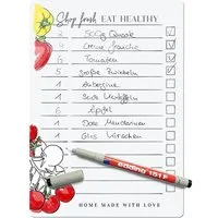 TOBJA Magnettafel A5 Einkaufsliste magnetisch +1 Stift, (Set), Inkl. Markenstift - Einkaufen Liste abwischbar