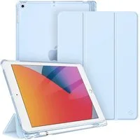 Fintie Tablet-Hülle für iPad 9. Gen 2021/8. Gen 2020/7. Gen 2019 10.2 Zoll mit Stifthalter, ultradünne leichte Case mit transparenter Rückseite & Auto Schlaf/Wach