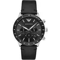 Emporio Armani Chronograph AR11243, Quarzuhr, Armbanduhr, Herren, Stoppfunktion, Datum, Lederarmband
