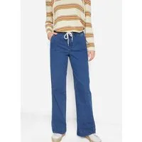 bonprix Weite Jeans Loose Fit Passform, mit elastischem Bund und Tunnelzug