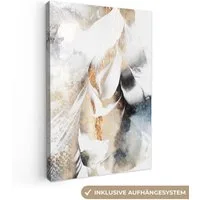 OneMillionCanvasses® Leinwandbild Abstrakt - Gold - Design - Luxe, Fotodruck (1 St), Leinwand Canvas Wandbild, Wanddekoration 20x30 cm