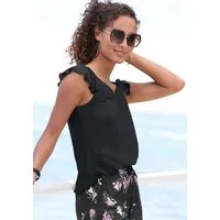 Vivance Rundhalsshirt mit verspielten Volants aus weichem Jersey, sommerlich