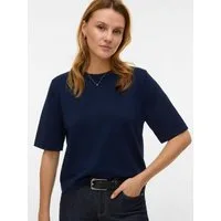 Vero Moda Kurzarmpullover VMSILJE 2/4 O-NCK OVERSIZE PULL GA NOOS Viskosemischung, oversize