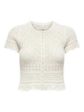 ONLY - ONLELKE LIFE SS PEARL CARDIGAN CC KNT Birch - Gr. - S