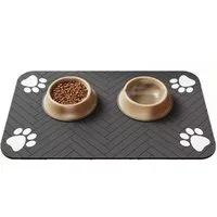 HS.SUPPLY Napfunterlage Hochwertige Hundematte aus Silikon Futternapf Unterlage Futtermatte, Schmutzabweisend & leicht zu reinigen, weiches soft Material