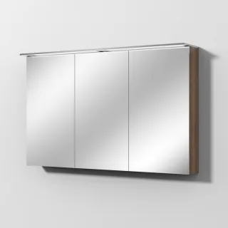 Sanipa Reflection Spiegelschrank MALTE 120 mit LED-Aufsatzleuchte, Eiche-Tabak, SD15550 SD15550