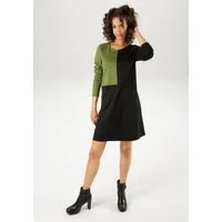 Aniston CASUAL Jerseykleid mir raffiniertem Farbeinsatz