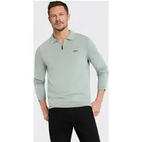 BOSS GREEN Strickpullover KN Ever-X PL mit Reißverschluss, regular fit, toniges Logo