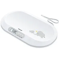 BEURER Personenwaage BY 90 Babywaage, mit innovativer Bluetooth®-Verbindung zur App und integriertem Maßband