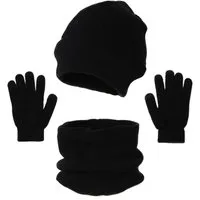 Cachito Mütze & Schal Modisches und warmes 3-teiliges Set aus Schal, Mütze und Handschuhen Unisex, Herbst-/Winter-Set mit Beanie, Handschuhen und Schal