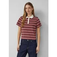 s.Oliver Kurzarmshirt Polo-Shirt Verkürztes Poloshirt im Slim Fit