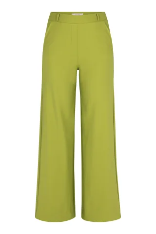 Studio Anneloes - Lexie bonded trousers dark lime - Gr. - M