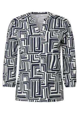 Cecil - Shirt im Tunika-Look blau/weiß - Gr. - M