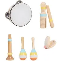 Flintry Spielzeug-Musikinstrument Montessori-Holzspielzeug für Kleinkinder von 3-6 Jahren, (6 tlg), modernes Boho-Percussion-Instrumenten-Set für Kinder,Geschenke