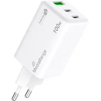 Mediarange Mediarange Ladegerät Power Adapter 100 Watt GaN USB-A + 2x USB-C USB-Ladegerät
