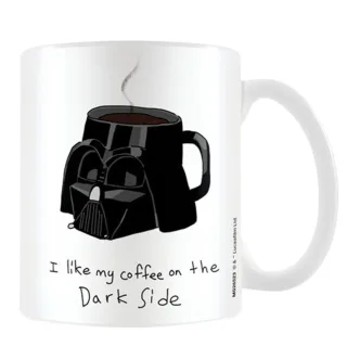 Star Wars - Kaffeebecher "Dark Side", Mem (Weiß/Schwarz)
