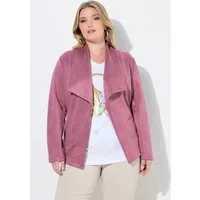 MIAMODA Sommerjacke Velours-Jacke Straight Fit Spatenkragen