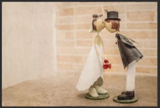 Fussmatte Hochzeit 4229 | Größe: 60 cm x 45 cm