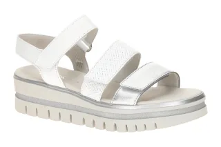 Gabor 84.620.21 Damen Sandalette wei? silber metallic Best Fitting
