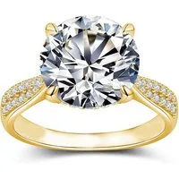 Jumpeak Diamantring 0,5ct~2ct E VS IGI,Labordiamant Ring,14K Gelbgold,Verlobungsring, Brillantschliff, Jubiläumsring, Hochzeitsgeschenk, Geburtstag
