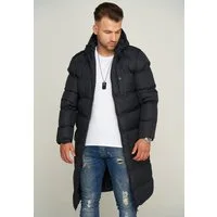 SOULSTAR Parka mit Kapuze als Langer Steppmantel - Winterjacke S2KANSK Herren warmer Wintermantel Pufferjacke Steppjacke