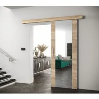 MOEBLO Schiebetür AGRA II (mit Spiegel, Soft-Close, 90x204cm, Links-Rechts), (BxHxT):90x204x7cm