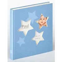 Walther Design Fotoalbum Babyalben Estrella, buchgebundenes Babyalbum, laminierter Kunstdruckeinband