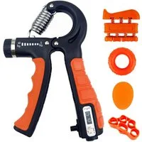 Mutig Handmuskeltrainer Handtrainer Unterarmtrainer,Griffkraft Trainer (5-St) (Einstellbarer Widerstand 10-60kg, Fingertrainer, Griffkraft Trainer Set, Für Sportler und Wiederherstellung der Hand), Verbesserte Kraft und Grip Handgelenk Arm Unterstütz