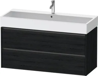 Duravit Ketho.2 Waschtischunterbau wandhängend Eiche Schwarz Matt 1184x460x549 mm - K25279016160000 K25279016160000