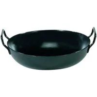 Karl Krüger Wok Schlemmerpfanne, Emaille, 20 cm, Schwarz, (1-tlg)