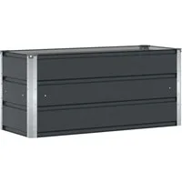 vidaXL Blumentopf Pflanzkübel Anthrazit 100 x 40 x 45 cm Stahl (1 St)
