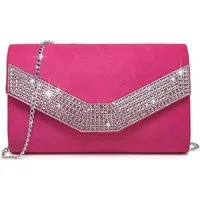 nsihing Abendtasche Damen Glitzer Abendtasche, Clutch mit Kette, elegante Umschlagtasche, Abnehmbare Kette, ideal für Hochzeit, Party und festliche Anlässe