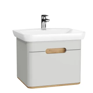 VitrA Sento Set 63 cm Waschtisch + Unterschrank 1 Lade Hellgrau Matt,65985 65985