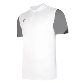 Umbro - "Total" Poloshirt für Herren - Training (Weiß/Titanium-Grau/Schwarz)