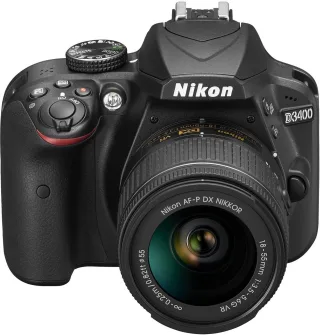 Nikon D3400 [24.2MP Full HD 3"] schwarz inkl. AF-P DX 18-55mm 1:35-56G VR Objektiv