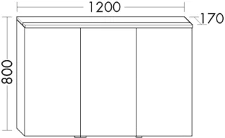 Burgbad Spiegelschrank Eqio Lack Matt 800x1400x170 Perlgrau Matt, SPGS140RF6944 SPGS140RF6944
