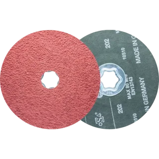 PFERD TOOLS COMBICLICK Keramikkorn Fiberscheibe Ø 125 mm CO-COOL24 für Edelstahl  - 64193104