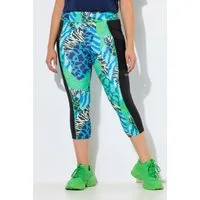 Ulla Popken Leggings Capri-Leggings Animalmuster Elastikbund recycelt