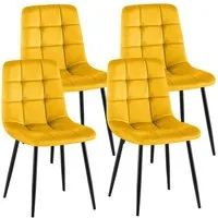 CLP Esszimmerstuhl Antibes (4er Set), mit Samtbezügen, bis 150 kg
