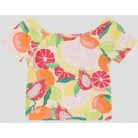 s.Oliver Kurzarmshirt T-Shirt Verkürztes Ripp-Shirt mit Off-Shoulder-Ausschnitt